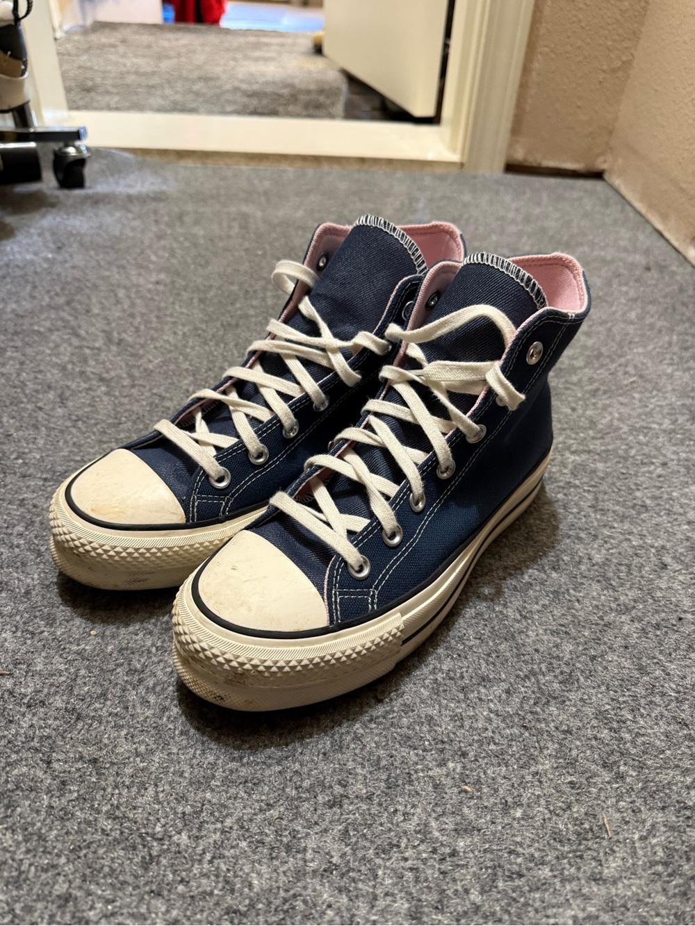 Blue and Pink Women’s Converse